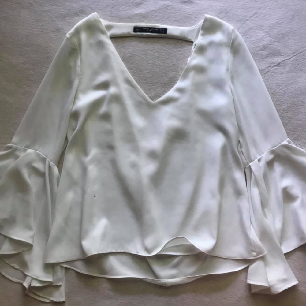 Zara Plunging Back Blouse